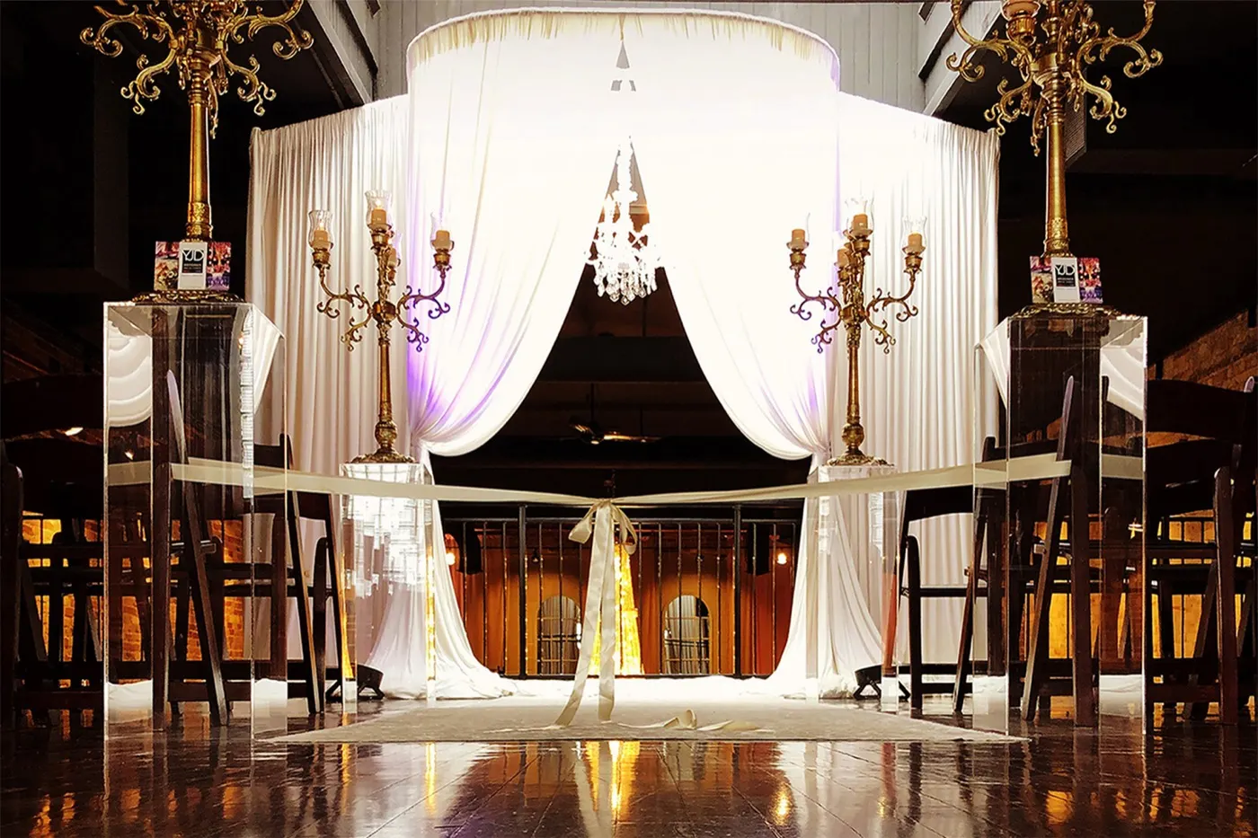 Custom ceremony drapery by YJDecorating